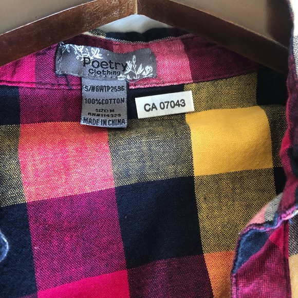 💛💙Poetry Brand Plaided Dress Shirt 100 Cotton💙 - Picture 13 of 14